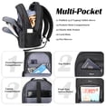thumbnail image 2 of Mochila BAGEIRA para portátil de 17,3" con puerto de carga USB, color negro, 2 of 7