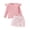 Pink, variant on LYHaoo Stylish Fall And Winter Long Sleeve Outfit For Toddler And Little Girls Cozy Two Piece Playwear Girls Outfit Sets Sizes 12-18 Months(Brown)
