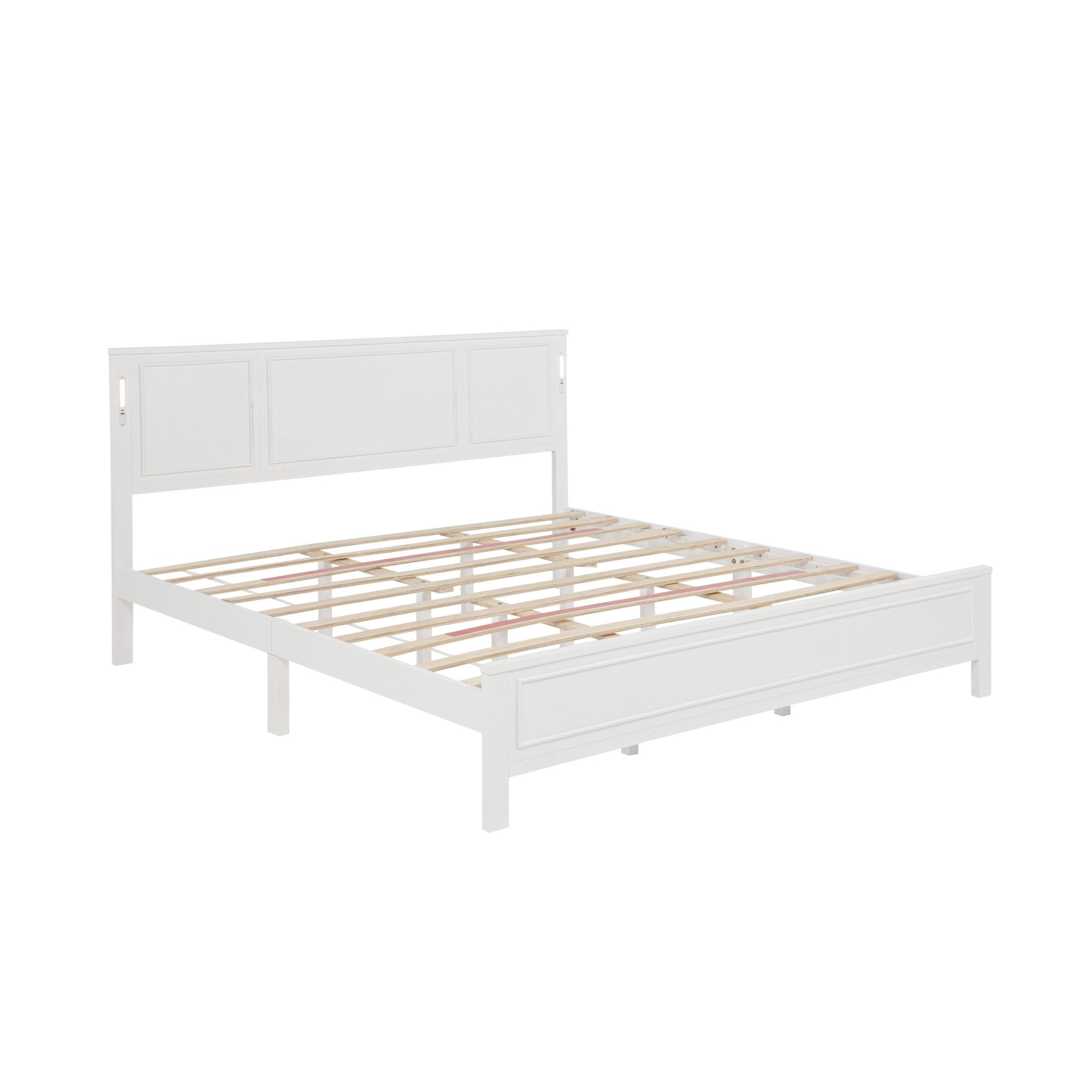 Sailvan Bed with 2 Storage Drawers, LED Lights, USB Charging Station