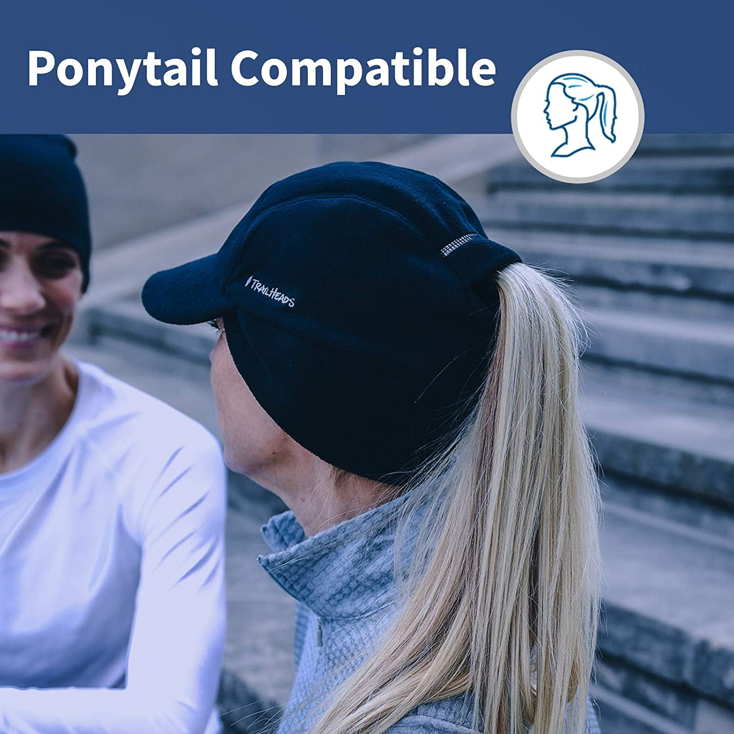 Fleece Ponytail Hat with Drop Down Ear 