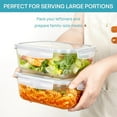 thumbnail image 3 of 410ml/ 14oz Glass Food Storage Containers with Lids,2 Pack Glass Meal Prep Containers,Reusable Airtight Container Set,Glass Lunch Containers for Microwave, Oven, Leak Proof, for Freezer, Dishwasher, 3 of 6