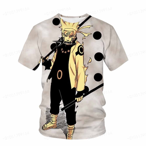 Naruto Anime camiseta de manga corta para hombres en verano nueva camiseta juvenil para niños de escuela primaria y secundaria en verano 2023M Gao Jinjia LED