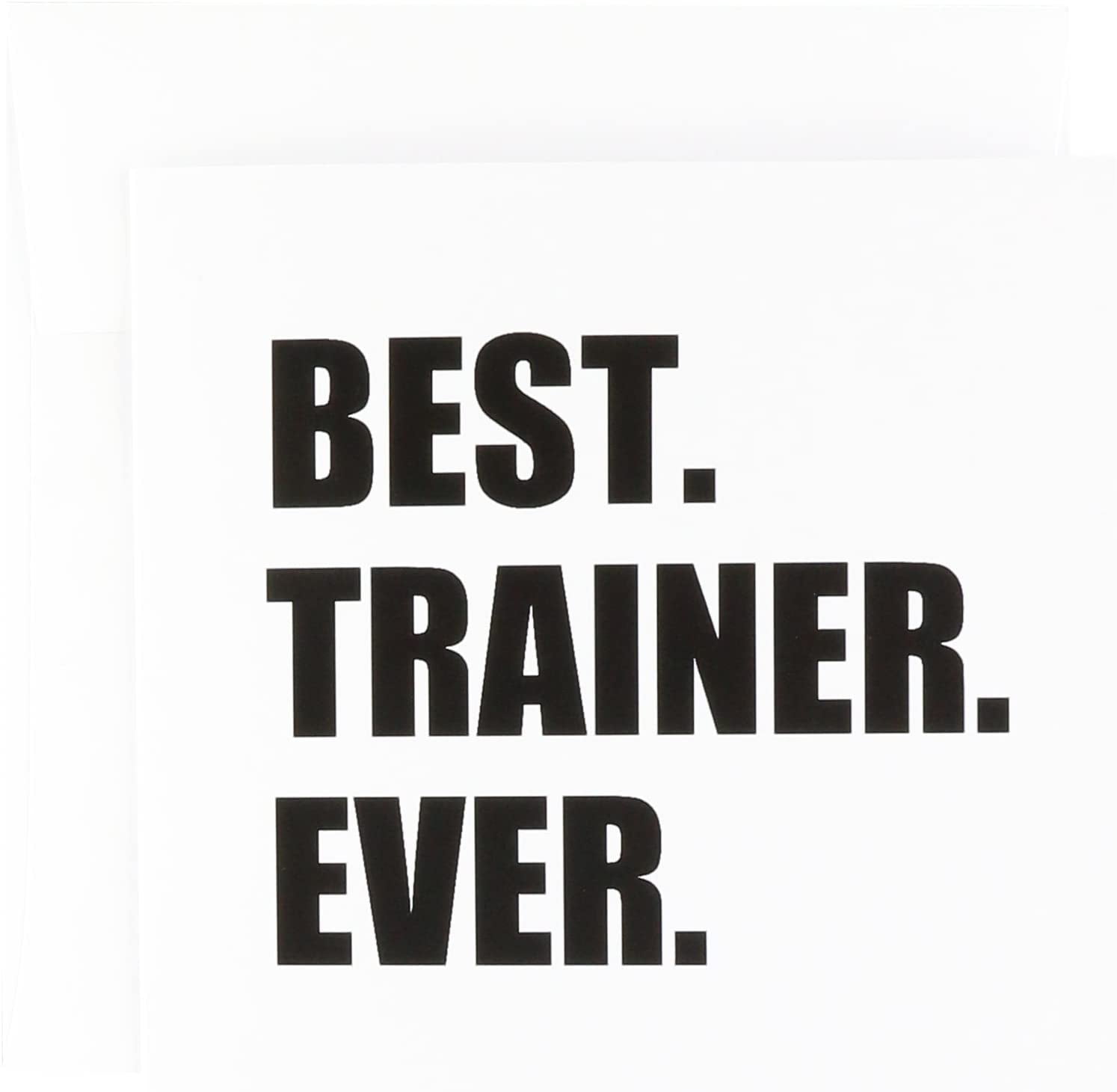 Best Trainer Ever, Gift for Training Job, Black Text Greeting Card, 6