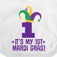 thumbnail image 4 of Inktastic 1st Mardi Gras Jester Hat Childs Party Boys or Girls Baby Bib, 4 of 4