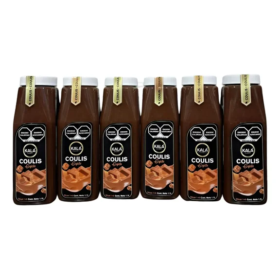 Kit de 6 Coulis Kala Para Preparar Bebidas De 1.1 Lt Sabor Cajeta