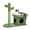 Green with condo, variant on PAWZ Road 35" Cactus Cat Scratching Post with Pet Self Groomer and Hammock for All Indoor Cats Green