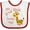 White and Red, variant on Inktastic My Great Uncle Loves Me Cute Giraffe Boys or Girls Baby Bib