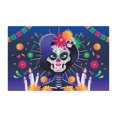 thumbnail image 1 of Fondo del Día de los muertos de México, decoraciones de fiesta temáticas de terror, bandera colgante, pancarta del Día de los muertos, novedad de 2023, 1 of 5