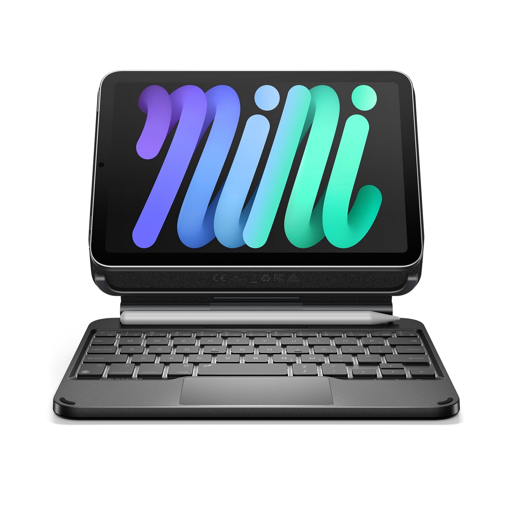 Dexnor for iPad mini 7 (A17 Pro)/Mini 6 Case with Keyboard, Magnetic Floating Cantilever Stand with Trackpad Pencil Holder Backlit Keyboard Case for iPad mini 7th(2024)/6th (2021) Generation, Black