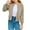 Beige, variant on Girls Bomber Jacket No-Hood Zip Up Jacket Long Sleeve Pockets Warm Coat for 5-14 Years