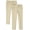 Khaki, variant on The Children's Place Girls Uniform Ponte Knit Pull-On Jegging, 2-Pack, Sizes 4-18