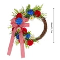 thumbnail image 3 of FastXmas 4th of July Patriotic Wreath for Memorial Day Door Red White Blue Wreath American Flag Truck Front Door Decor Independence Day for Front Door Porch 250th Anniversary Decor,17.7 Inch, 3 of 7