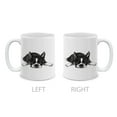 thumbnail image 2 of WIRESTER 11oz 325ml Ceramic Tea Cup Coffee Mug With Handgrip For Gift, Birthday, Anniversary, Christmas - Boston Terrier Dog Lying Down Looking Up, 2 of 7