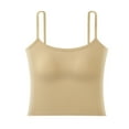 thumbnail image 6 of ZyeKqe Camisole Tops for Women Spaghetti Strap Sleeveless Cropped Shirts Square Neck Undershirts Base Layer Vests Sleepwear, 6 of 9