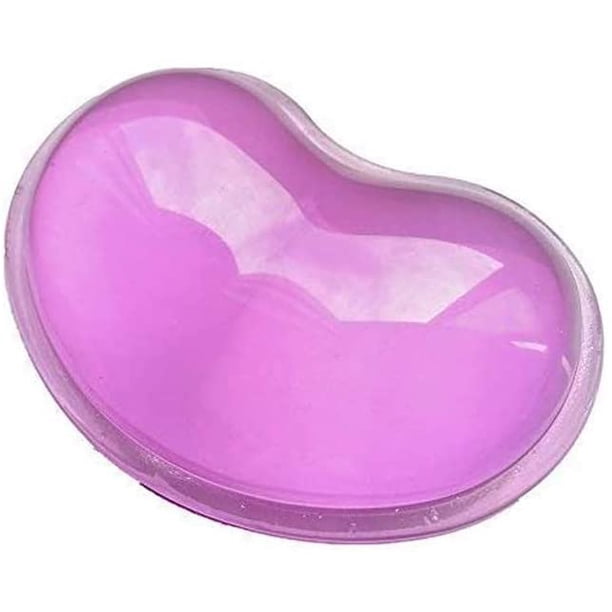 Almohadilla de muñeca de gel de silicona, almohadilla de ratón ergonómica translúcida en forma de corazón de descanso Almohada de mano Efectivamente Fatiga de muñeca Xemadio WRMH-1231-3