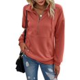thumbnail image 1 of Sudadera PRETTYGARDEN casual de manga larga para mujer, naranja y rojo, 1 of 6