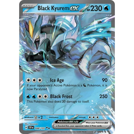Pokemon Surging Sparks Double Rare Black Kyurem ex #48