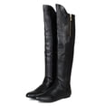 thumbnail image 5 of Qupid BH22 Women Leatherette Fabric Pointy Toe Thigh High Flat Riding Boot, 5 of 6