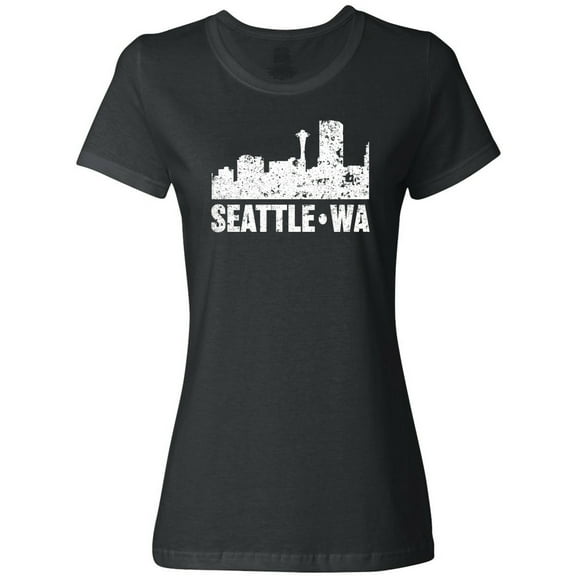 Inktastic Seattle Skyline Grunge Women's T-Shirt