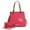 Fuchsia, variant on Kerny Women's Tote Bag & Wristlet Wallet, Vegan Leather Shoulder Bag Handbag Purse by Mia K - Fuchsia