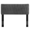 thumbnail image 3 of Modway Leila Performance Velvet Twin Headboard in Charcoal, 3 of 10