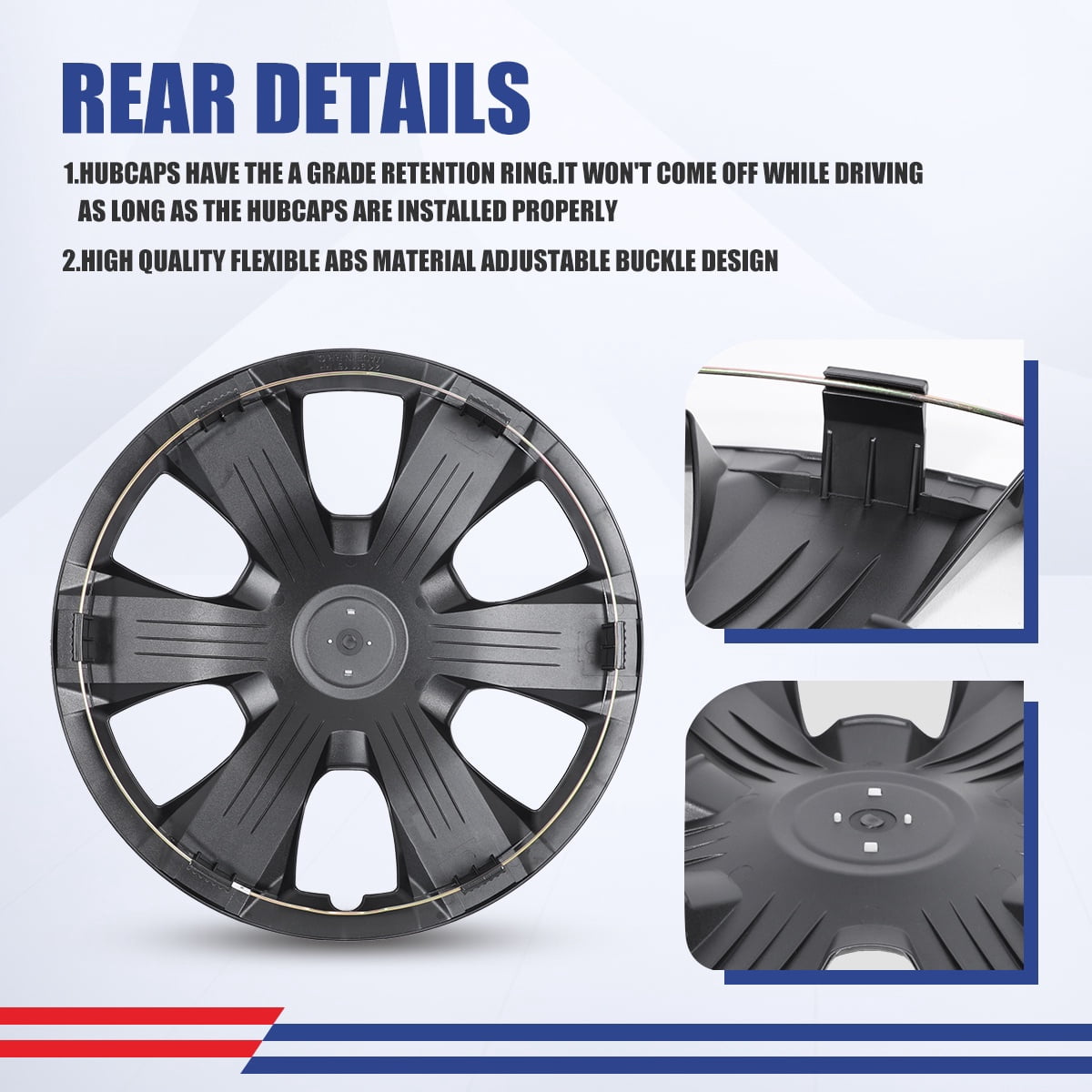 (4 Pack)16" Set of 4 Hubcaps Wheel Rims Cover for 2007-2011 Toyota Camry /2007-2011 Toyota Camry Hybrid Compatible with Steel Wheels Snap on Installation(16-inch,Black Lacquer)