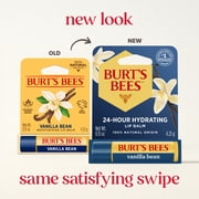 (3 pack) Burt's Bees 100% Natural Origin Moisturizing Lip Balm with Beeswax, Vanilla Bean, 1 Tube
