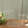 thumbnail image 5 of Efavormart 23" Clear 3-Tier Plastic Spiral Pedestal Dessert Display Riser, Round Cupcake Cake Stand, 5 of 10
