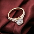 thumbnail image 3 of solitaire jewels 2CT Round Moissanite Engagement Ring For Women, 14K Yellow Gold, 3 of 6