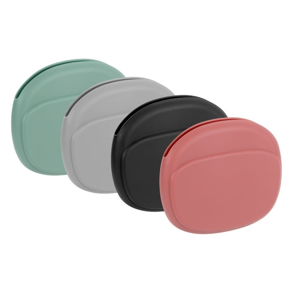 Uxcell 4pack Earbuds Cases, Wired Earphone Case Holder Organizer, Silicone EarBuds Case Pouch Small, Red,Gray,Green,Black