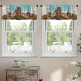 thumbnail image 2 of LALILO Kitchen Curtain Valance Front Door Castle And Rod Pocket Window Curtain 52"x 18" Set of 2, 2 of 5