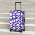 thumbnail image 2 of Lsque Skull mushroom colorful Printed Luggage Cover, Travel Luggage Protector,Scratch and Dirt Resistant, Fits 18-32 Inch Luggage - Small, 2 of 9