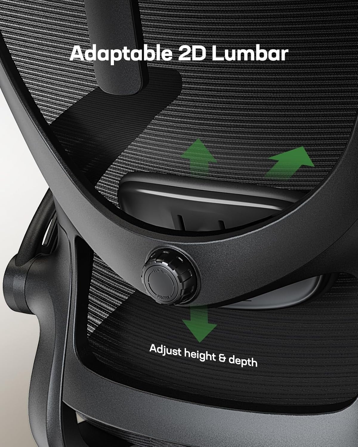 Kyspho High Back Ergonomic Office Chair with Headrest and Adjustable Lumbar Support, Mesh Desk Chair with 3D Armrests, Reclining Computer Chair for Home Office, 300 lbs Capacity