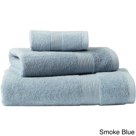 LCM Home Fashions Soft Touch Cotton Bath 3-piece Towel Set Smoke Blue