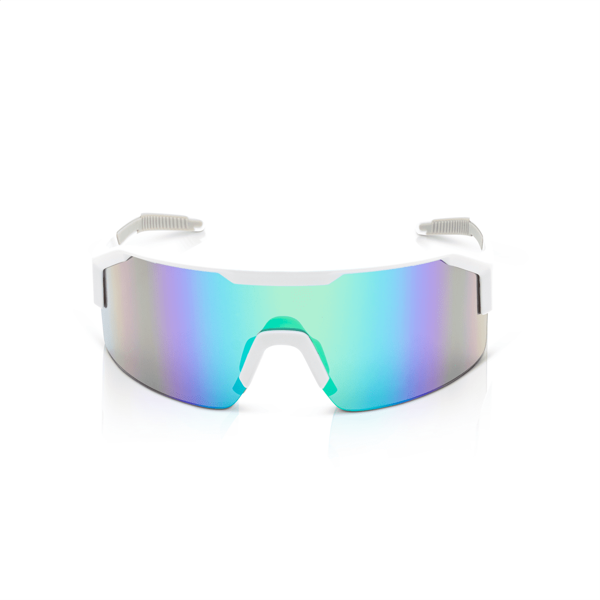 Jackson Safety Safety Glasses - MAXVIEW+ Series - Blue/Green Mirror Lens - White Frame - Hardcoat Anti-Scratch