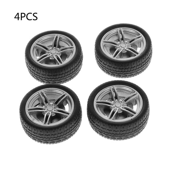 4pcs Simulation Rubber Wheel Tire Wheel Toy Model DIY RC Spare Parts