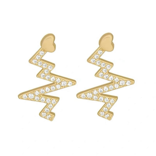 Heartbeat Diamond Red Temperament Small Earrings for Women, South Korea Fashion Network Birthday Gifts