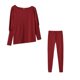 thumbnail image 5 of ICHUANYI Clearance Women's Early Fashion Casual Loose Long Sleeve Solid Suit(Red, L) ICHUANYI WER2023081508702, 5 of 6