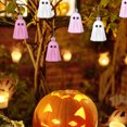 thumbnail image 4 of 6Pcs Halloween Hanging Ornaments Cute Ghost Tree Decorations, Pastel Pink & Light Pink Mini Pendant Set for Home Party Supplies, Spooky Festive Accents for Indoor Display & Celebration (Pink), 4 of 4
