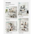 thumbnail image 4 of SONGMICS Cabinet Shelf Organizers, Spice Racks, Shelf Riser, Stackable, Expandable, Set of 4 Metal Kitchen Counter Shelves, Silver, 4 of 6