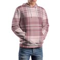 thumbnail image 5 of Pink Plaid Pattern Fabric 3d Sweatshirts Hoodie Fashion Casual Personality Men's Women Street Hoodie Pullovers Long Sleeve Comfortable Top, 5 of 6