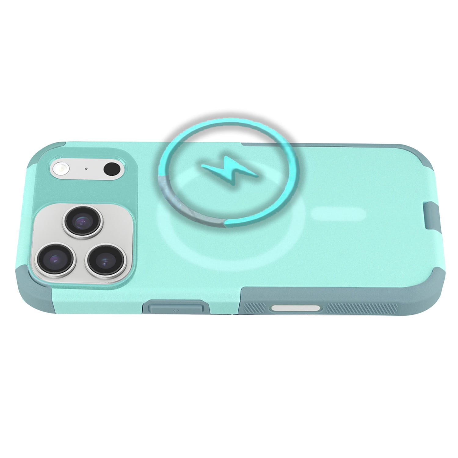 Dual Layer Cover with Wireless Charging for iPhone 17 Pro Max - Teal
