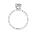 thumbnail image 3 of Spot Jewel 1.9 Ct Lab Created Diamond Ring - 14K White Gold Plated Hidden Halo Engagement Wedding Ring - Radiant Cut Solitaire with Accents Diamond Ring for Her - Gift for Cherishing Love, 3 of 3