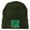 Olive, variant on St Patrick's Day Clover Embroidered Long Beanie - Red OSFM