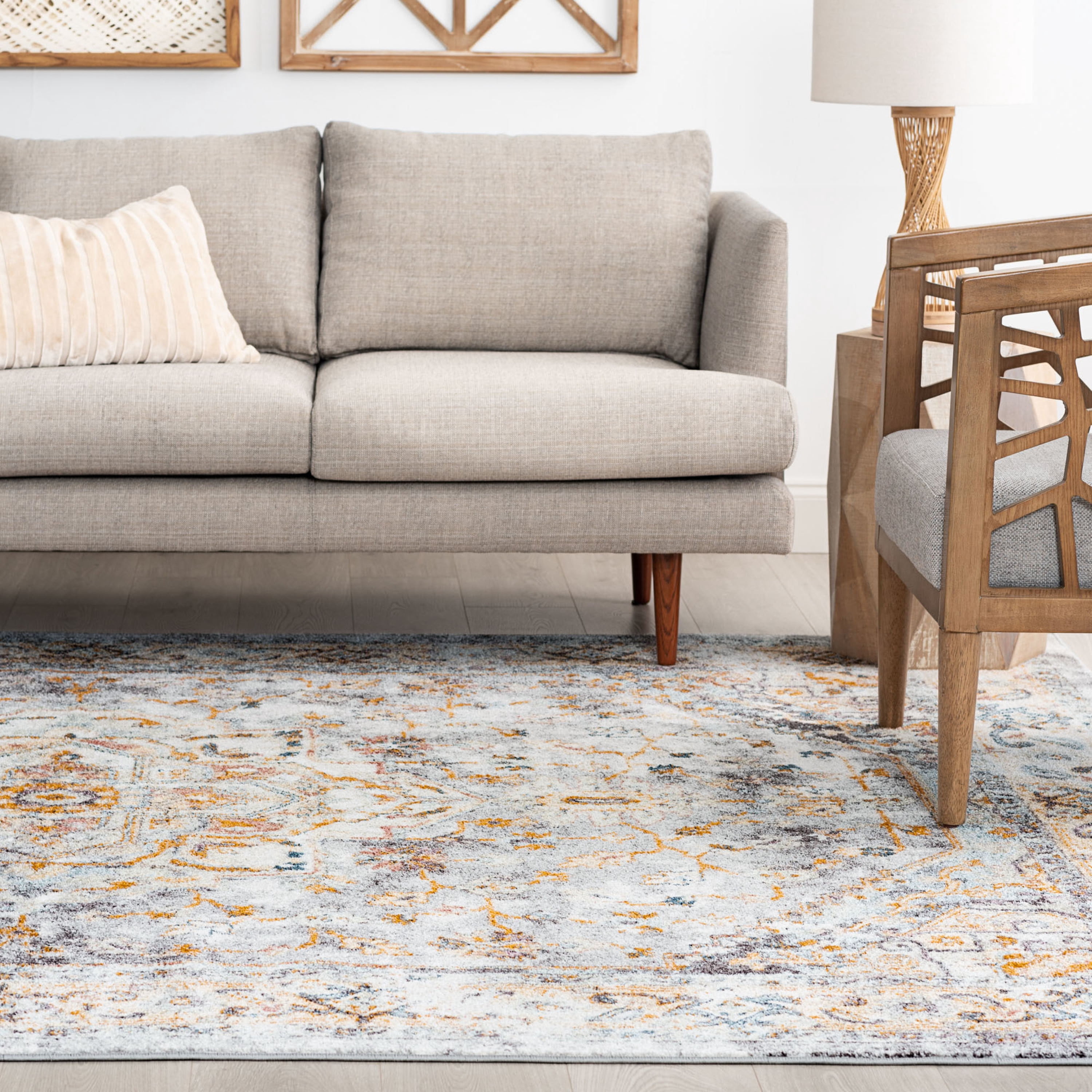 5x8 Traditional Blue Area Rugs for Living Room | Bedroom Rug | Dining Room Rug | Indoor Entry or Entryway Rug | Kitchen Rug | Alfombras para Salas 5'3'' x 7'3''