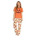 thumbnail image 2 of Grblisyd Matching Family Halloween Pajamas Set Cute Pumpkin Print 2-Piece PJS for Adults & Kids Holiday Family Pajamas, 2 of 8
