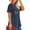 thumbnail image 2 of Anbech Christmas Trees Shirt Women Plus Size Graphic Top Merry Christmas Letter Short Sleeve Tshirt, 2 of 9