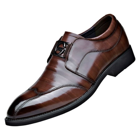 adviicd Men s Dress Shoes Wide Mens Dress Shoes Oxford Shoes Formal Lace Up Dress Shoes for Men Business Derby Shoes (Brown 7.5)