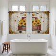 thumbnail image 4 of Vintage Sunflower Truck Kitchen Curtain for Berdoom Living Room Cafe 45 Inch Length, Summer Botanical Pastoral Retro Tiers Curtains Light Filtering Drapes Window Treatment 2 Panels 52"Wx45"L, 4 of 8