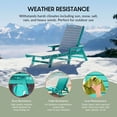 thumbnail image 4 of WestinTrends Malibu Chaise Lounge Outdoor, All Weather Poly Lumber Patio Pool Lounge Chairs with 5 Positions Backrest, Turquoise, 4 of 11
